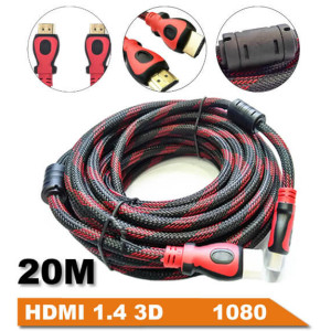 Cabo HDMI x HDMI - 20 Metros - Versão 1.4 - 3D