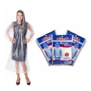 Capa de Chuva Transparente Descartável - Unisex