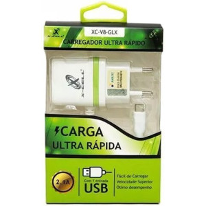 Carregador de Parede Micro-USB V8 X-Cell com Anatel