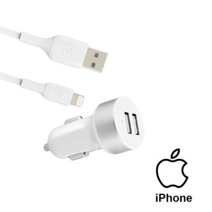 Carregador Veicular USB Duplo + Cabo Iphone