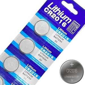 Bateria de Lítio 3V - CR2016 Cartela 5 unidades