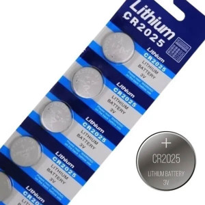 Bateria de Lítio 3V CR2025 - 5Pcs