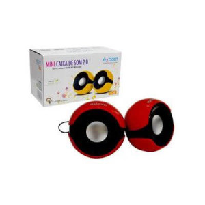 Mini Alto-Falante 2.0 Exbom CS-68 - Cores Sortidas
