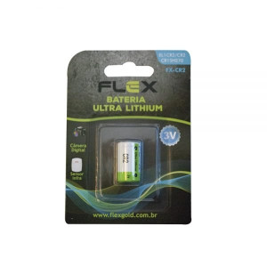 Bateria Ultra Lítio Flexgold - com 1 unidade CR2 3V