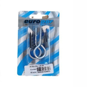 Gancho Zinc. com Bucha 08mm - Europar