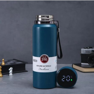 Garrafa Térmica 1L com Temperatura - Cores Sortidas