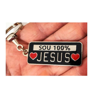 Chaveiro Metal - 100% Jesus