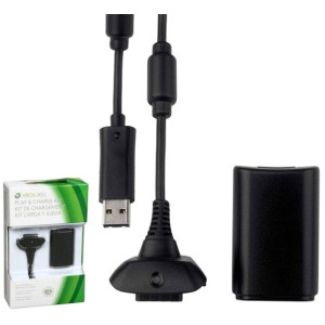 Bateria Recarregável e Cabo para Controle XBox 360