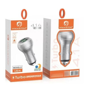 Carregador Veicular Turbo 2x USB - H'Maston