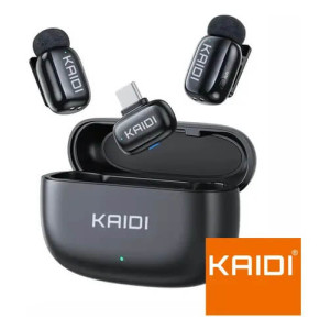 Lapela Tipo C KAIDI - 2 Microfones