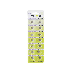 Bateria 1,5V LR66 Flexgold - Cartela com 14 unids.