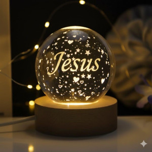 Luminária Abajur LED - Jesus