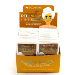 Máscara Facial Camomila - Bella Femme - Box C/ 50 unidades