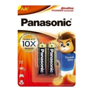 Pilha AA Alcalina Cartela 2und - Panasonic