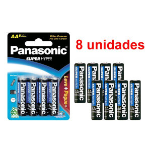 Pilha AAA Super Hyper - Panasonic (Cartela com 8)