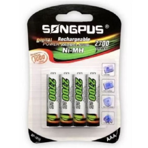Pilhas Recarregáveis AAA 2700mAh - 4 und