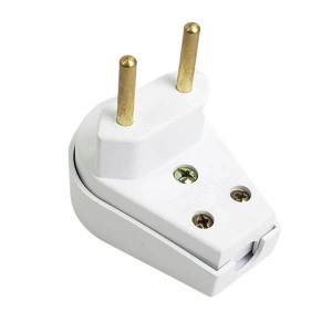 Tomada Elétrica Macho 2P 10A - 90º Graus - 1ª Linha