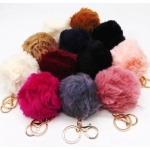 Kit 12 Chaveiros Pompons