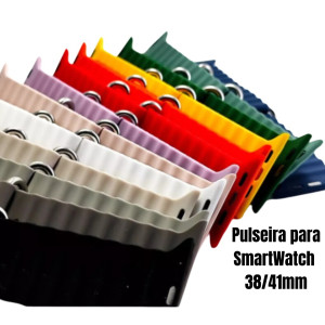 Pulseira SmartWatch 38/41mm Silicone - Cores Sortidas