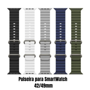 Pulseira SmartWatch 42/49mm Silicone - Cores Sortidas