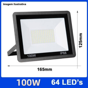 Refletor 100W - Bivolt - Branca Fria