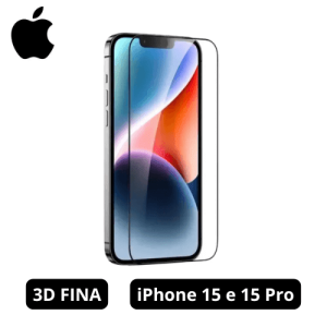Película 3D Fina - iPhone 15 e 15 Pro