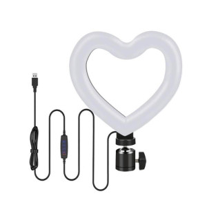 Iluminador Ring Light Selfie de LED 6" - Coração