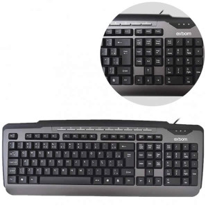 Teclado Multimídia USB Exbom BK-170M