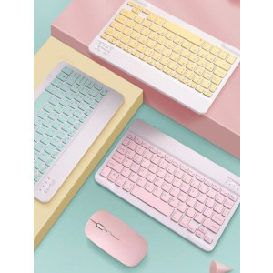 Mini Teclado e Mouse Sem Fio - Cores Sortidas