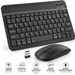 Kit Teclado e Mouse Bluetooth