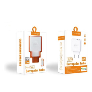 Carregador Turbo 2x USB Tipo C  - H'Maston